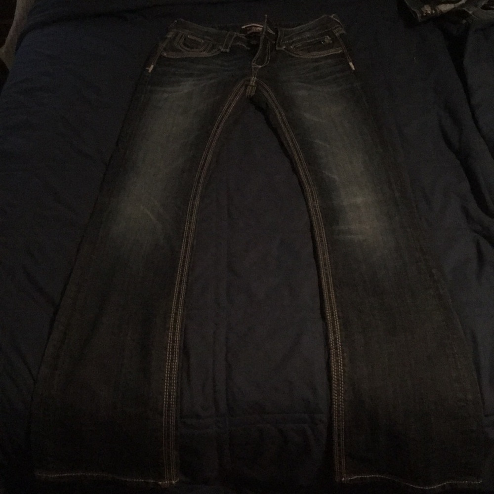 express rerock barely boot jean size 2long